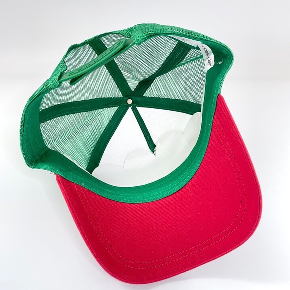 Ugly Christmas Sweater Trucker Hat Baseball Cap Green and Red OS Unisex NWOT - Picture 3 of 8